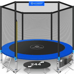 🌟 KESSER® Trampolin Outdoor Ø 244/305/366/427 cm Komplettset 🤸‍♂️