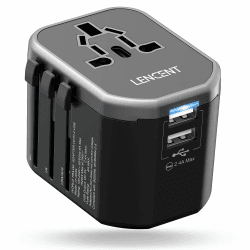 LENCENT Reiseadapter Weltweit mit 2 USB-A 🌍🔌