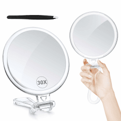30X Vergrößerung Make-up Spiegel mit Griff 🌟