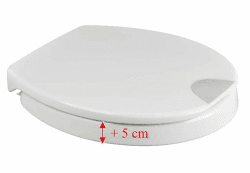 Novara Plus Duroplast WC Sitz Erhöhung 5 cm mit Absenkautomatik - Bis 250 kg belastbar! 💺