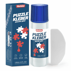 🧩 Puzzle Kleber Transparent mit Applikator | Schnell Trocknend, 120ml 🎨