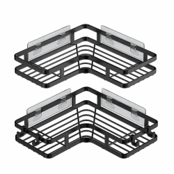 ZVZM Duschablage Ohne Bohren Schwarz Eckregal 2er-Pack 🚿