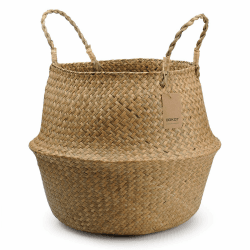 🌿 DOKOT Naturkorb Seegras 🌺 Ablagekorb Blumentopf Gewebt 🧺 Wäschekorb Mit Griff
