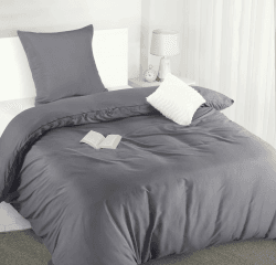 Angebot: Utopia Bedding Bettwäsche 135x200 Set - 🛏️ Mikrofaser Bettbezug 135x200 cm + 1 Kissenbezug 80x80 cm - Grau