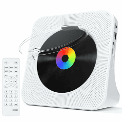 🎶 Tragbarer CD Player Bluetooth mit Fernbedienung - Homlab Desktop Stylish CD Spieler mit HiFi Lautsprechern für Kinder FM-Radio A-B-Wiederholung Unterstützt Kopfhörerbuchse USB/AUX/Type-C 🎵