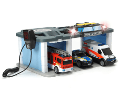 🚓🚒🚑 Dickie Toys SOS Rettungsstation - Tolle Geschenkidee für Kinder