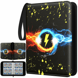 🃏 Sammelalbum für TCG Karten | 400 Karten Sammelkarten Album mit PU Leder Reißverschluss Binder 🎁