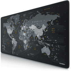 🎮🌍 TITANWOLF - XXL Speed Gaming Mauspad Weltkarte 900 x 400mm 🐺