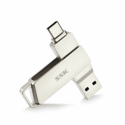 SSK USB C-Disk 128GB Speicher bis zu 200 MB/s Dual-Laufwerk Typ C + USB 3.2 Jump Flash Drive-Speicherstick 🚀