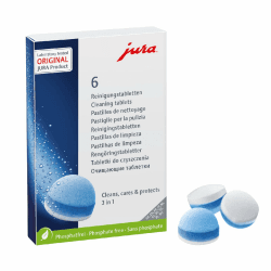 JURA Original - 3-Phasen-Reinigungstabletten für 6 Reinigungen 🧼🔧 - TÜV-zertifizierte Hygiene - 6 Stück - 24225