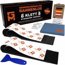 ☑️ GENMAG Rahmenloser Kennzeichenhalter | Wetterfest & Extra-Stark