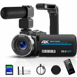 Videokamera 4K 80MP HD Camcorder für YouTube 🎥🌟