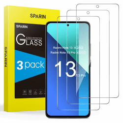 🔥 SPARIN 3 Stück Panzer Schutz Glas für Xiaomi Redmi Note 13 und Note 13 Pro 4G/5G 📱