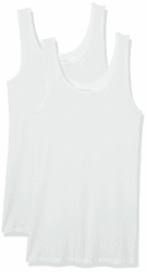 Amazon Essentials Damen Tanktop 2er-Pack - Slim Fit, Weiß