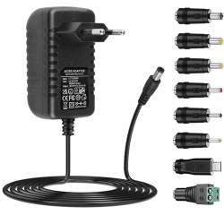 AC Adapter 12V 2A Netzteil AC220V zu DC12V 500mA 1000mA 1500mA 2000mA Leistungstreiber 5,5mm mit 8 DC Steckeradaptern