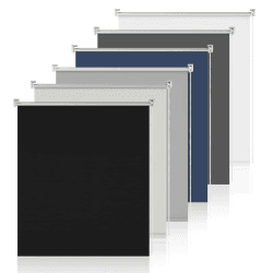 🌞 Verdunkelungsrollo ohne Bohren Klemmrollos für Fenster Schwarz B120 x H120cm 🌙
