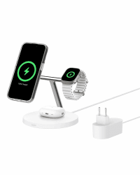 🔋 Belkin BoostCharge 3 in 1 Qi2 Wireless Charger, MagSafe Ladegerät - Weiß 🔌