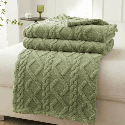 Mezzar Kuscheldecke Flauschig Decke, 200 * 230 cm Kuscheldecke Fleecedecke Flanell Decke Wohndecken Couchdecke Decken für Sofa, Couch und Tagesdecke (Grün) 🛋️🎁