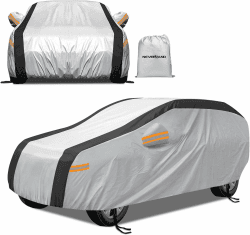 NEVERLAND Autoabdeckung SUV - Wasserdichte Autoplanen mit Reflexionsdesign