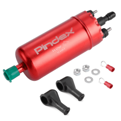 🚗🔧 Pindex Elektrische Hochdruck-Kraftstoffpumpe 12V,Inline-Kraftstoffpumpe,Benzinpumpe für Benzin, Diesel,Universelle Ersatz-Kraftstoffförderpumpe 0580464070 (Rot) - Angebot
