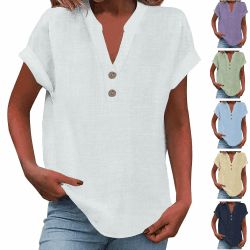 Leinenbluse Damen Elegante Baumwolle Leinen Tshirt Leinenshirt 🌟