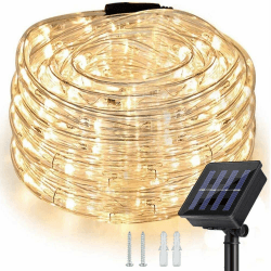 Solar Lichterschlauch 10m 100er LED Lichter mit 8 Modi 🌟🌿🎉