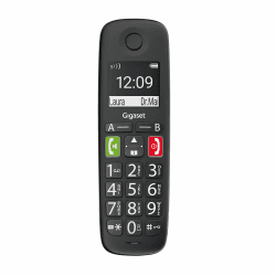 📞 Gigaset E290HX - DECT-Mobilteil mit Ladeschale - Senioren-Telefon - Schwarz