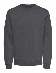 SALE! ONLY & SONS Herren Onsceres Crew Neck Noos Sweatshirt L Grau-3  50% RABATT! 😎👕