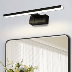 🔆 Homefire LED Spiegelleuchte Bad 30CM - 6W Spiegellampe Badezimmer Schwarz Badleuchte