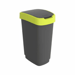 Rotho Twist Mülleimer 50l mit Deckel, Kunststoff (PP recycelt) 🗑️🌈