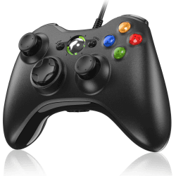 Diswoe Controller für Xbox 360/PC | 🎮 Wired Gamepad mit USB Kabel | Plug and Play | Breite Kompatibilität
