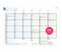 📅🎨 Woche 2025 Tafelkalender DIN A4 | Tafelplaner mit Feiertagen und Jahreskalender