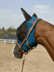 TGW Riding Super Fit Pferdefliegenmaske Pferde Fliegenmaske Horse Fly Mask (L, Dark Green) 🐎🪰
