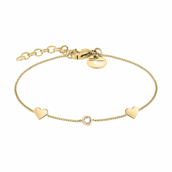 Tamaris Damen Armband aus Edelstahl mit Herzanhängern und Zirkoniastein ❤️✨