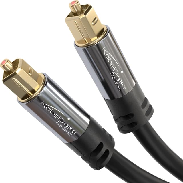 KabelDirekt – Optisches Audiokabel, TOSLINK – 1m kurz 💿🔊