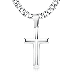 Chriscoco 925 Sterling Silber Kreuz Anhänger Halskette