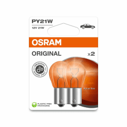🌟 Super Deal! Osram ORIGINAL LINE 12V, Lampen mit Metallsockeln, PY21W, Doppelblister, 2 Lampen, weiß 🚗💡