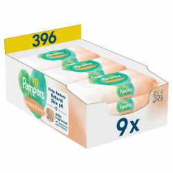 🌿 Pampers Harmonie Protect & Care Feuchttücher 9 Packungen - Spezielle Formel 🌸