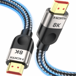 🔥 8K HDMI 2.1 Kabel 5 Meter [8K@60Hz,4K@120Hz144Hz,48Gbps] Ultra High Speed 7680P eARC HDCP 2.2&2.3 DTS:X Dynamische HDR Dolby Atmos Kompatibel 🔥