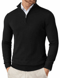 🧥🔥 COOFANDY Herren Pullover 1/4 Zip Turtleneck Winter Sweater