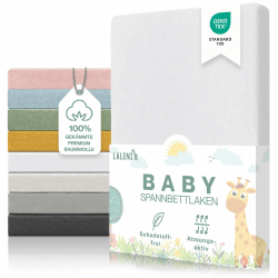 👶 Premium Spannbettlaken 40x90 cm Babybett 2er Set | Oeko-TEX zertifiziertes Kinderwagen Spannbettlaken 🌿
