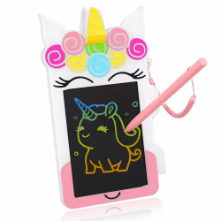 🦄 HOMESTEC Einhorn Kinder Zeichentafeln 4,5 Zoll, LCD Schreibtafel - Kinderspielzeug Geschenk
