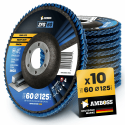 Angebot: Fächerschleifscheibe Zirkon, schräg, K60, 125mm ⏩ Jetzt zum unschlagbaren Preis!