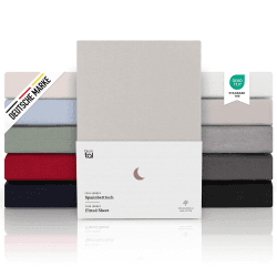🌙🛏️ Blumtal® Premium Spannbettlaken 270x200 cm - Moonlight Grey - Familienbett 270x200 🌟