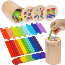 HaoVrisn Montessori Spielzeug ab 1 Jahr, 3-in-1 Montessori Spielzeug ab 1 2 3 Jahre 🎨🧩