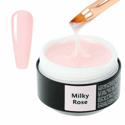 Milky Rose Aufbaugel für Gelnägel - UV Gel zur Nagelverlängerung und Modellage
