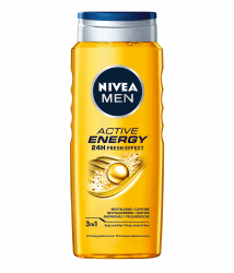 🚿 NIVEA MEN Active Energy 3in1 Energetisierendes Duschgel für Herren mit Koffein 500ml 🌿
