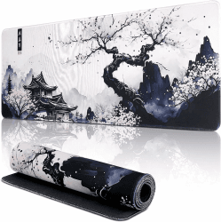 🌸 Japanische Weiße Mauspad, Große Kirschblüte Schreibtisch Matte 🌸