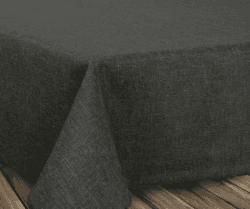 BEAUTEX Fleckenabweisende und bügelfreie Tischdecke mit Lotuseffekt - Dunkelgrau 90x90 cm