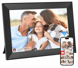 10,1 Zoll Digitaler Bilderrahmen WLAN, IPS HD Touchscreen, 32GB Speicher, Frameo, Schwarz 📷🖼️